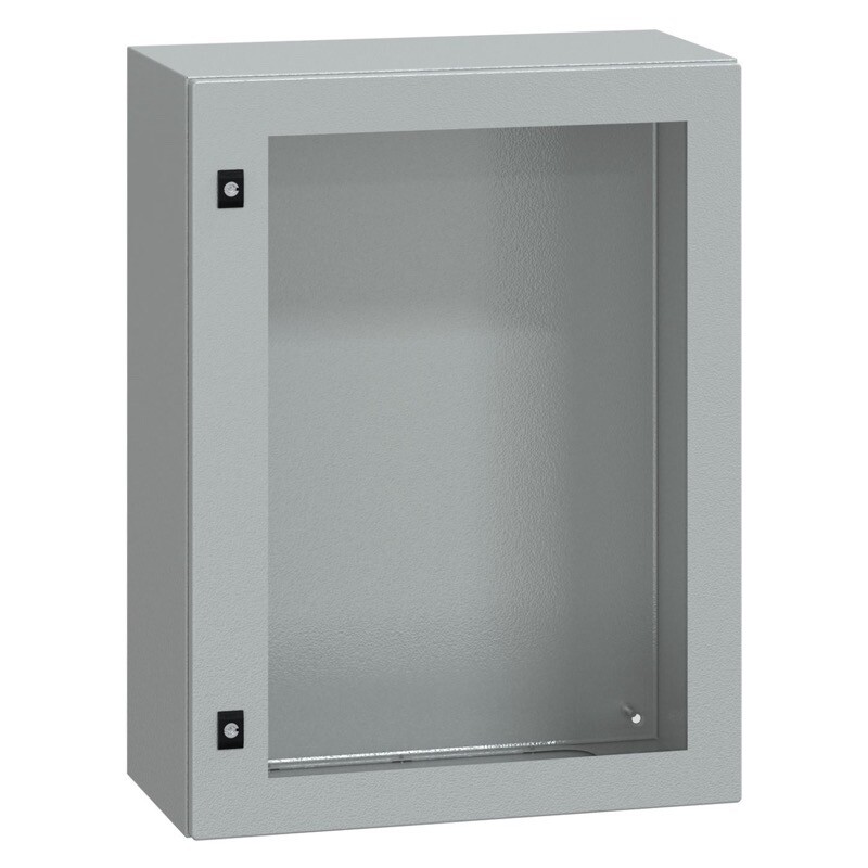 NSYCRN86300T Schneider PanelSeT CRN Mild Steel 800H x 600W x 300mmD Wall Mounting Enclosure IP66 Glazed Door