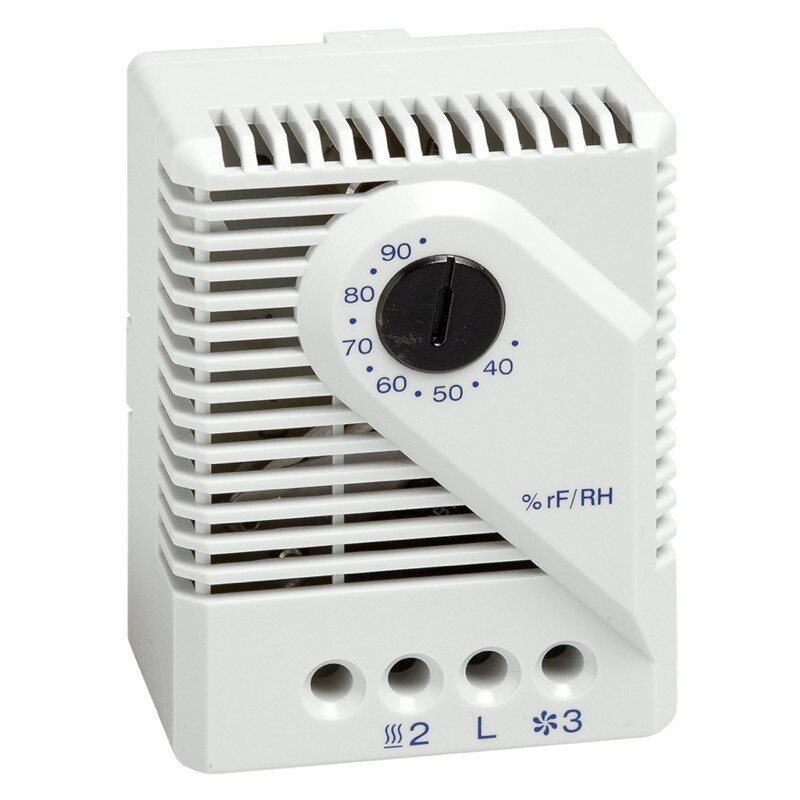 01220.0-00 STEGO MFR 012 Mechanical Hygrostat 35 to 95% RH 230V AC DIN Rail Fixing C/O Contact