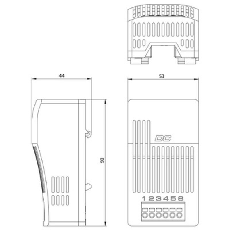 01010.0-00 STEGO DCM 010 Switch Module - DC Line 20-56V DC DIN Rail Fixing N/O Contact Max. Switching Capacity 15A