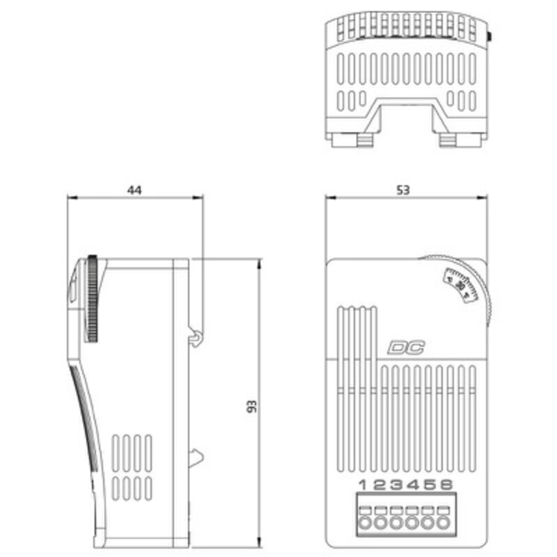 01011.0-42 STEGO DCT 010 Electronic Thermostat - DC Line N/C Contact 0 to +60 DegC 20-56V DC Max. Switching Capacity 11A DC 