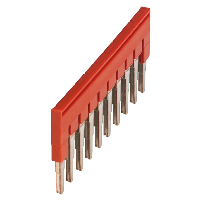 NSYTRAL410 Schneider Electric Linergy TR Plug-in Bridge 10 Points for 4mm Terminal Blocks Red