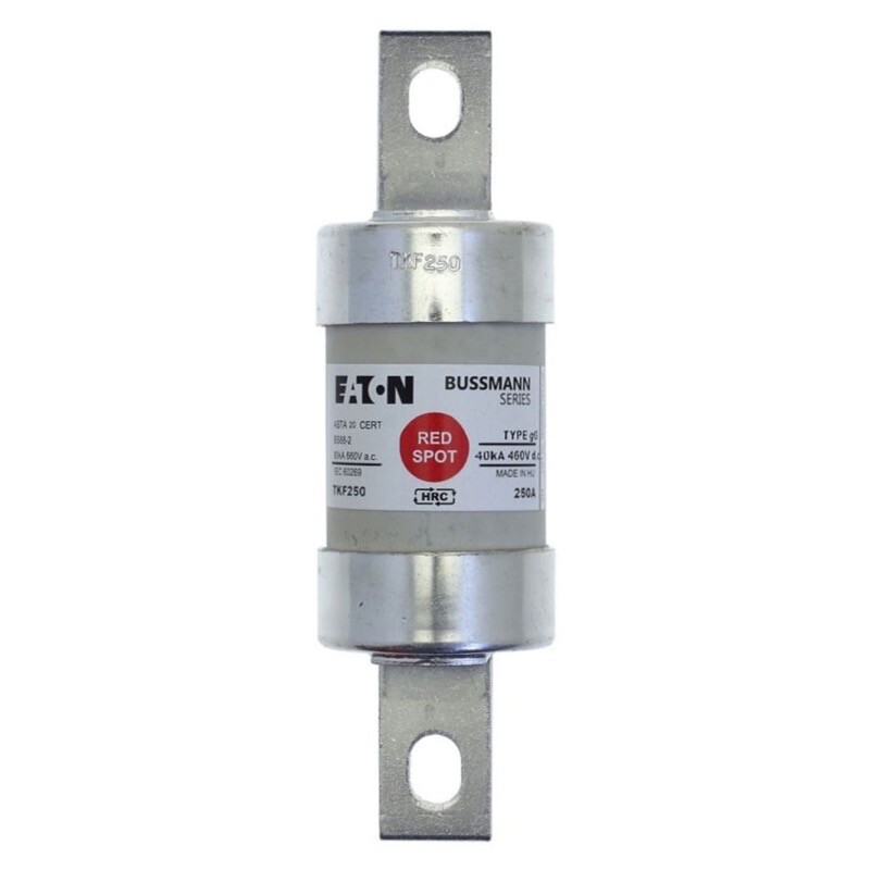 TKF250 Eaton Bussmann TKF 250A gG Red Spot Fuse BS88 B3 Centre Bolt Fixing 136.5mm Overall Length with 111mm Fixing Centres 660V AC