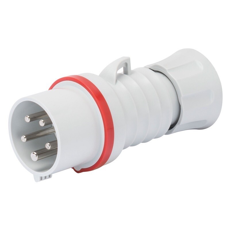 GW60020H Gewiss IEC 309 HP Straight Plug HP IP44/IP54 3P+N+E 32A 380-415V 50/60Hz Red 6H Screw Wiring