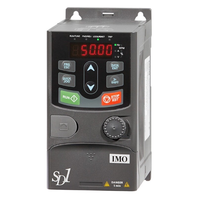 SD1-5.5A-43 IMO SD1 Series Variable Speed Drive 2.2kW 380-440V Three Phase Input 5.5A Three Phase Output IP20 Protection