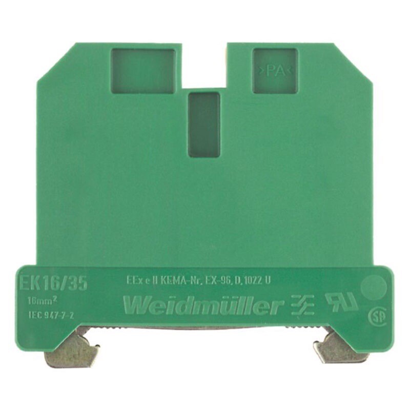 0190160000 Weidmuller EK 16/35 PE Terminal Screw Connection Yellow, Green 16mm2 800V Number of Connections: 2