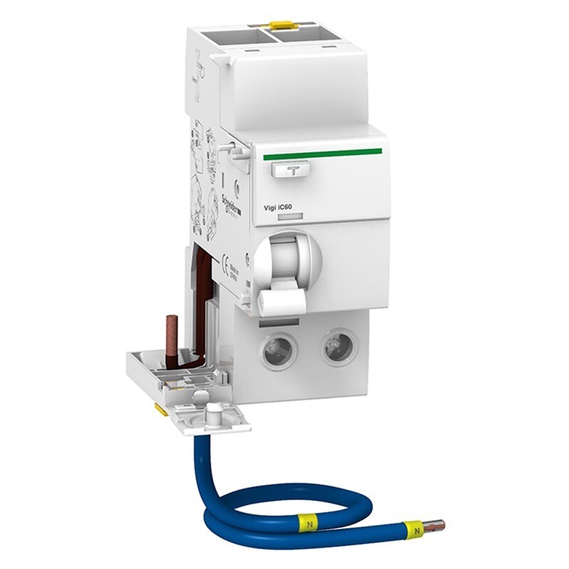 A9V06663 Schneider Acti9 Vigi iC60 Earth Leakage Add-on Block 1P+N 63A 300mA A Type