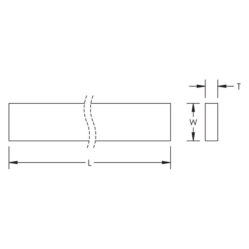 550790 nVent ERIFLEX PCB-2M-12X4 Plain Copper Busbar 12W x 4T x 2000mmL