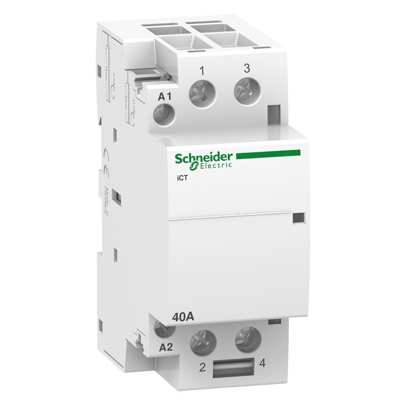 Schneider Acti9 iCT 40A 2 N/O 220240VAC 50Hz Contactor