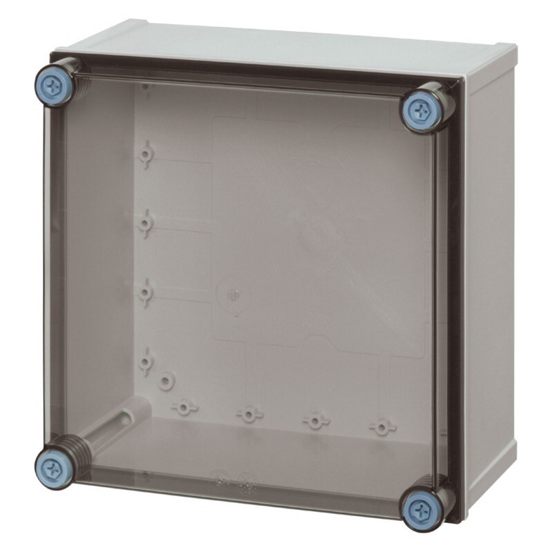 CAB PCQ 303017 T Fibox QUICK Polycarbonate 300H x 300W x 170mmD Enclosure Smoked Transparent Quick-screw Cover IP66/67 