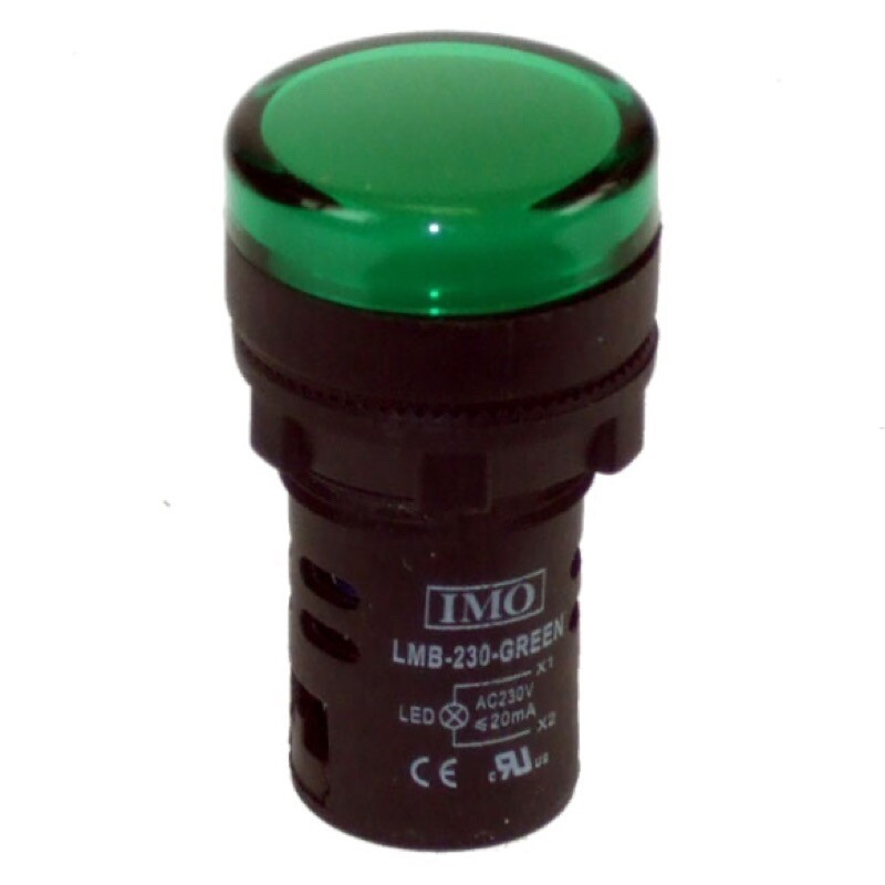 LMB-230-GREEN IMO LMB Series LED Pilot Light 230VAC Green IP65