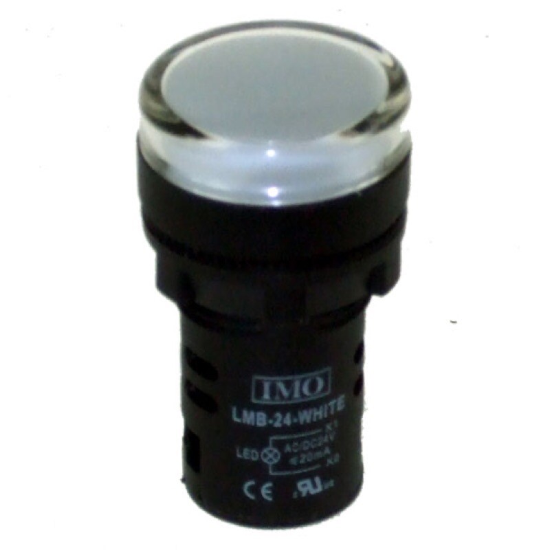 LMB-24-WHITE IMO LMB Series LED Pilot Light 24VAC/DC White IP65