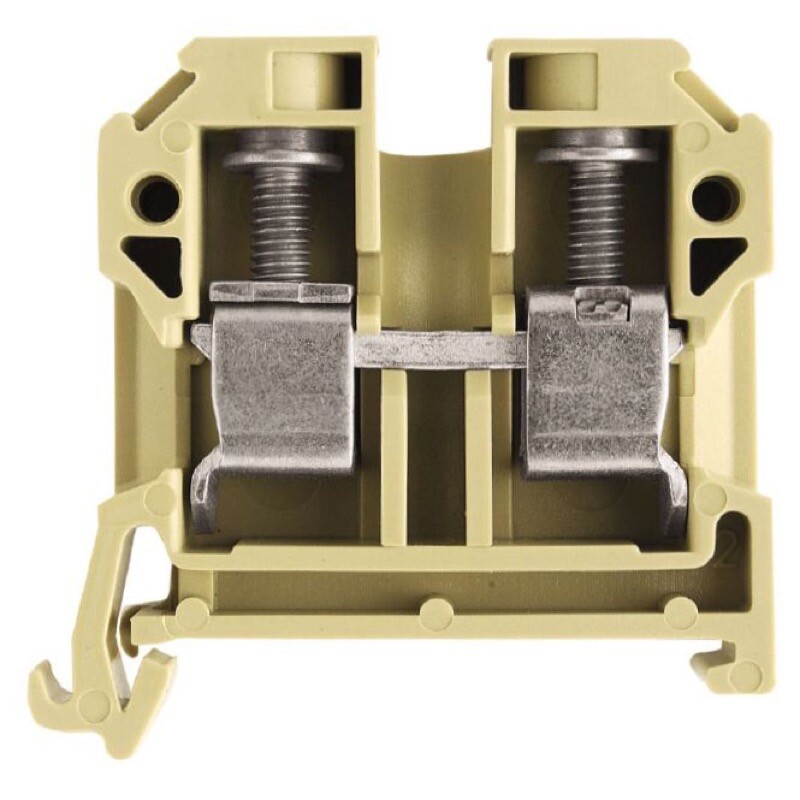 0443760000 Weidmuller SAK 10/35 Feed-through Terminal Block Screw Connection Beige/yellow 10mm2 57A 800V