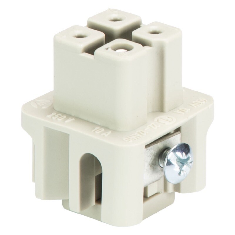 73.300.0353.0 Wieland revos MINI Female Insert 3 Poles Rated Current: 10A Rated Voltage 250/400V with Tin-plated Contacts