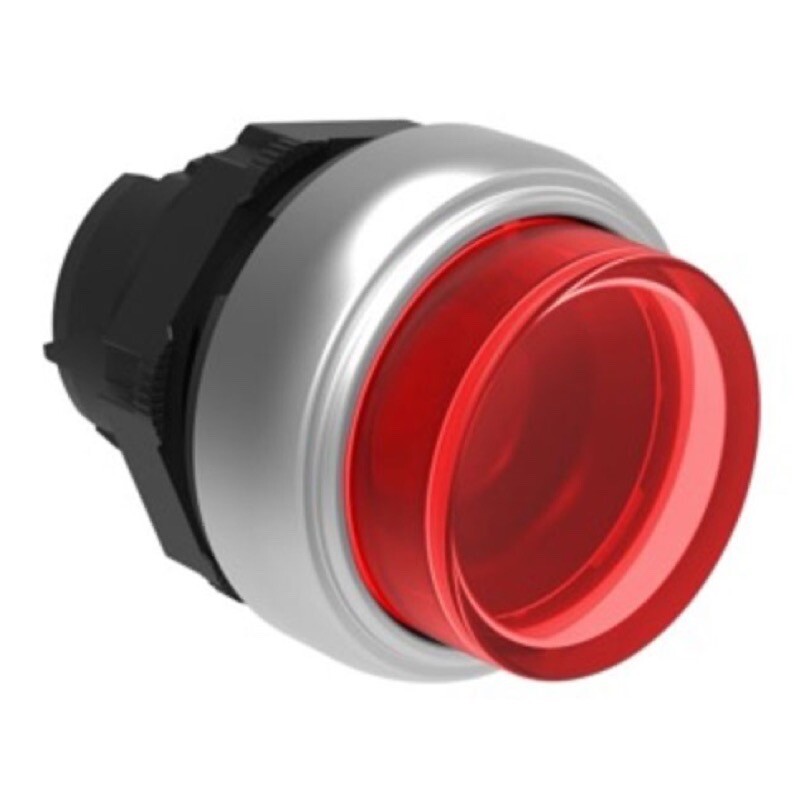 LPCBL204 Lovato Electric Platinum Red Extended Illuminated Pusbutton Actuator 22.5mm Spring Return