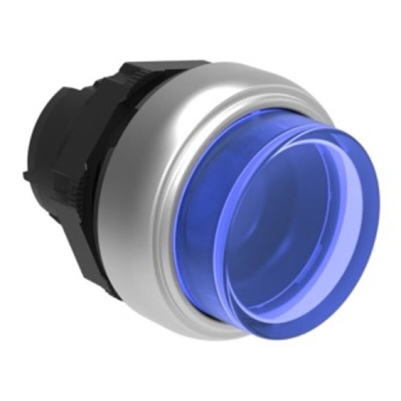 LPCBL206 Lovato Electric Platinum Blue Extended Illuminated Pusbutton Actuator 22.5mm Spring Return