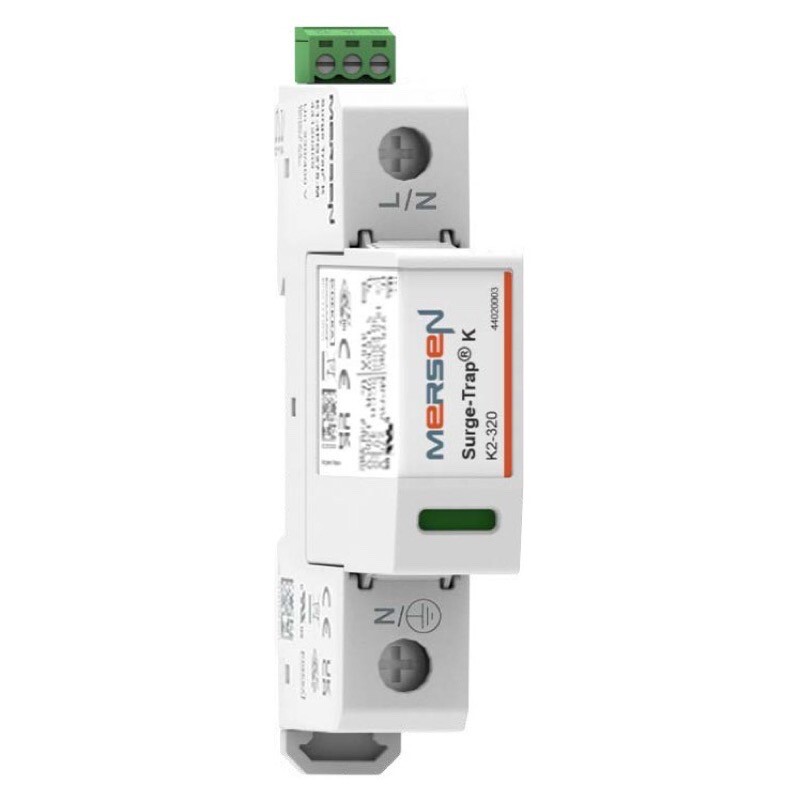 44020107 Mersen K2-1P320-M Mersen Surge-Trap K2 Series SPD, T2, 1P, Uc 320V AC, IR