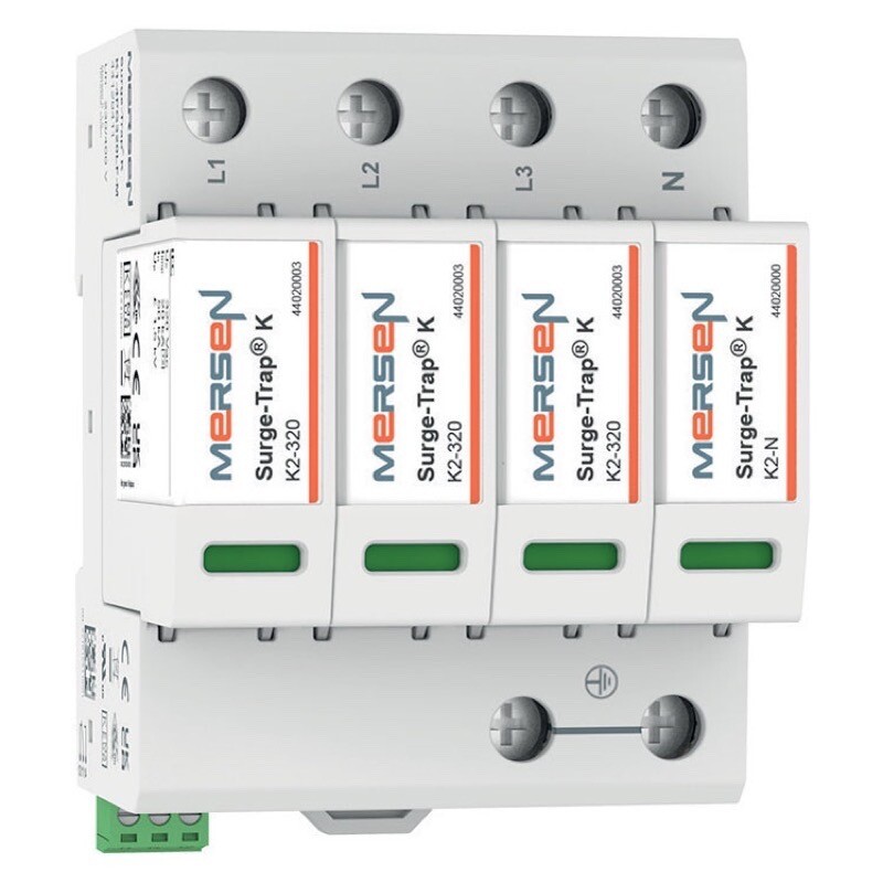 44020401 Mersen K2-4PG275-M Mersen Surge-Trap K2 Series SPD, T2, 3+1, Uc 275V AC, IR