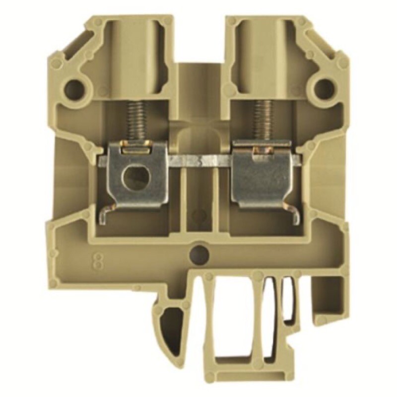 0279660000 Weidmuller SAK Series SAK 2.5 Feed-Through Terminal Block Screw Connection Beige/Yellow 2.5mm2 24A 800V