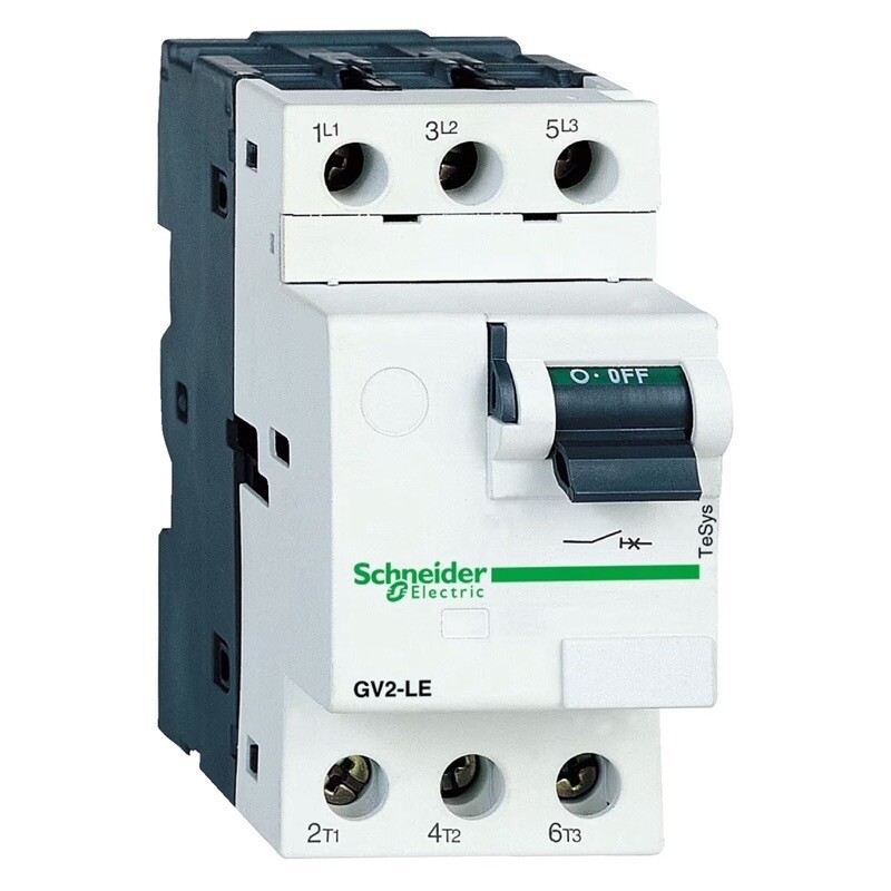 GV2LE07 Schneider TeSys GV2LE 2.5A Motor Circuit Breaker with Rocker Lever Control Motor Rating 0.75 - 1.1kW