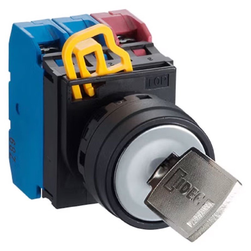 YW1K-33DE20 IDEC YW Series Key Selector 3 Positions Spring Return 2-Way Plastic PositionsBezel Key Removable