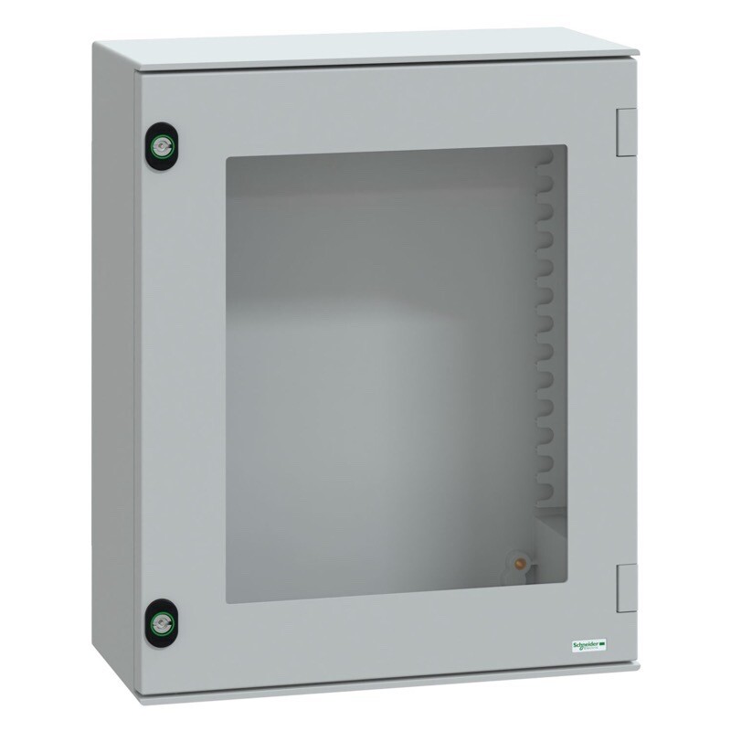 NSYPLM54TG Schneider Electric PanelSeT PLM GRP 530H x 430W x 200mmD Wall Mounting Enclosure IP66 Glazed Door