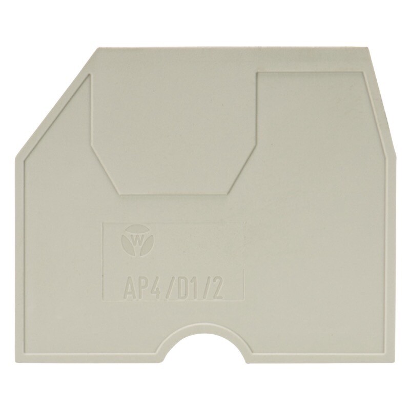 07.311.6455.0 Wieland selos AP4 /D1 /2 /V0 End Plate for DIN Rail Terminal Blocks Type WK 4 D1/2... Grey