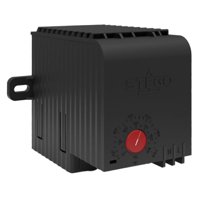 03233.9-00 STEGO CS 032 Plus Enclosure Heater with Fan 600-1200W 100-120V AC Setting Range 0 to 60oC DIN Rail Mount &amp; Screw Fixing