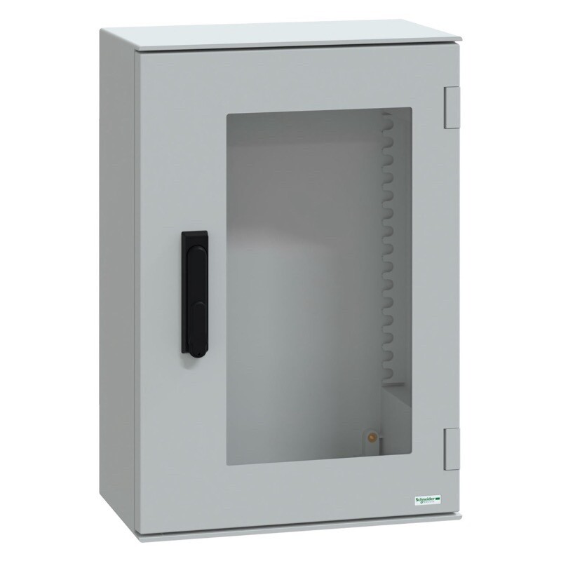 NSYPLM64TVGSchneider PanelSeT PLM GRP 647H x 436W x 250mmD Wall Mounting Enclosure IP66 Glazed Door 3 Point Lock