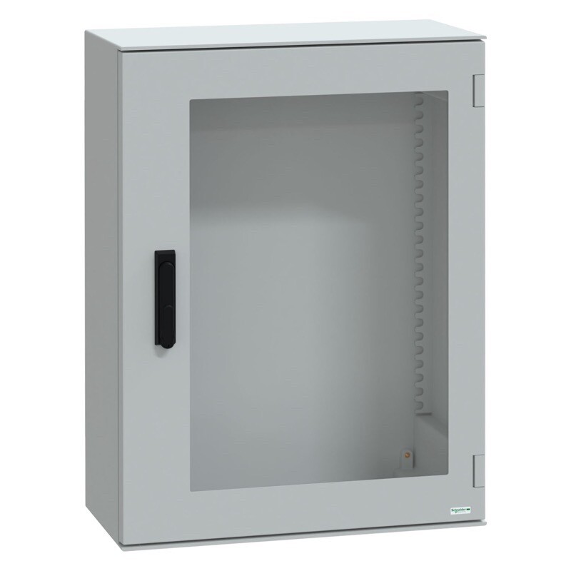 NSYPLM86TVGSchneider PanelSeT PLM GRP 847H x 636W x 300mmD Wall Mounting Enclosure IP66 Glazed Door 3 Point Lock