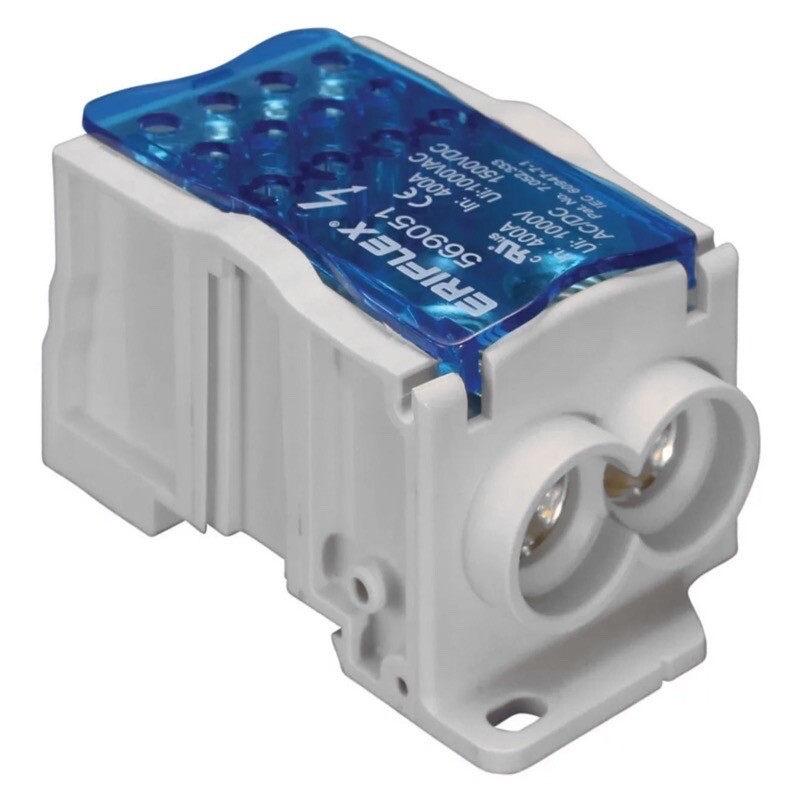 569051 nVent ERIFLEX UD-400212CU Single Pole Distribution Block 400A IEC 2 Cables Line 12 Cables Load
