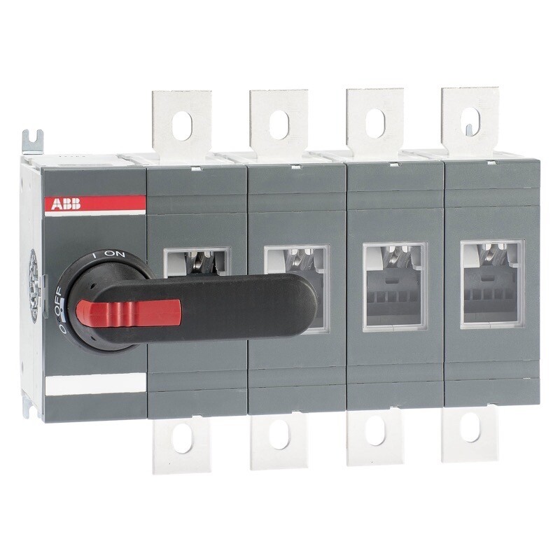 1SCA022719R2110 ABB OT800E04P 800A 4 Pole Isolator for Base Mounting Handle on Left Hand Side