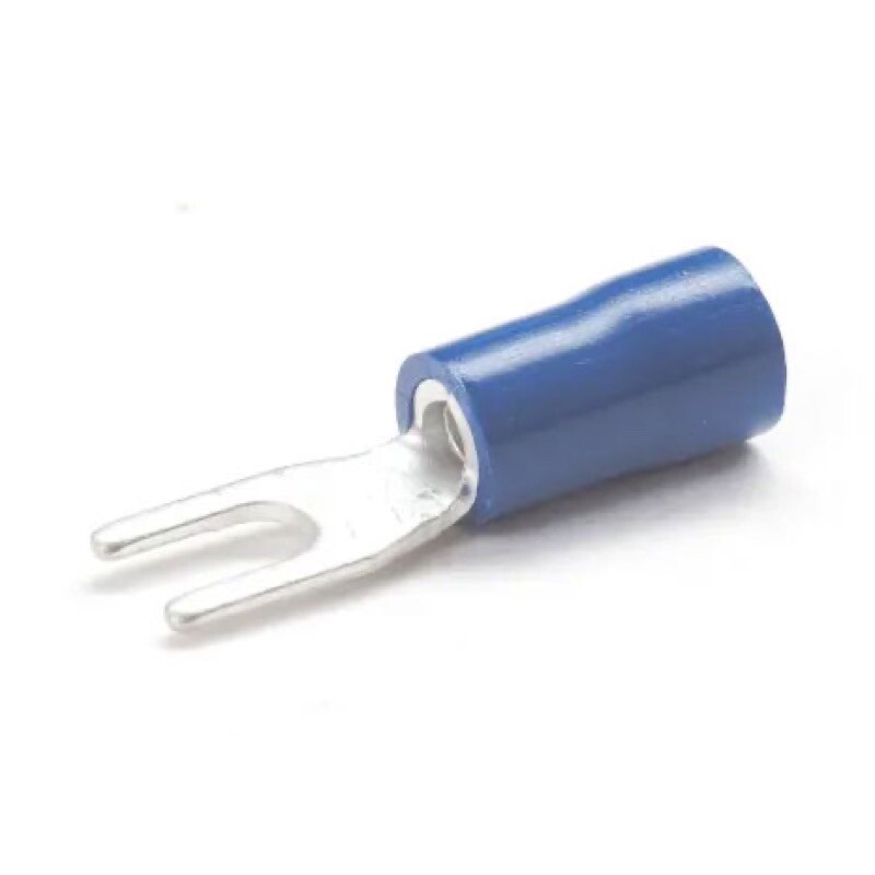 BS32N Partex BS Blue Spade Terminal to Fit 3mm Stud (Narrow) Pack of 100