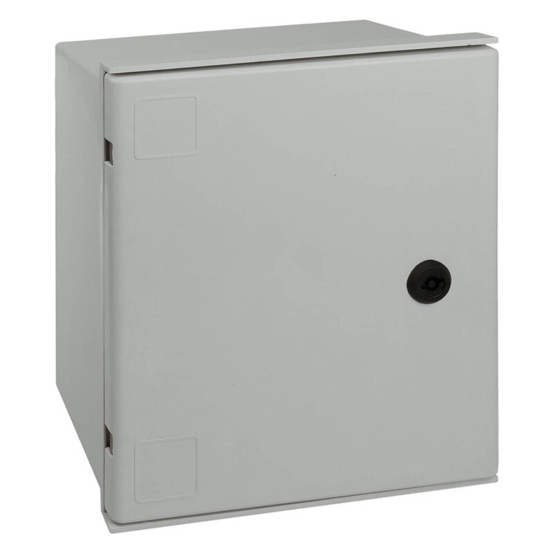 50108494 WISKA POLIBOX 1 Polyester 300H x 250W x 160mmD Wall Mounting Enclosure with Single Plain Grey Door IP66 RAL7035