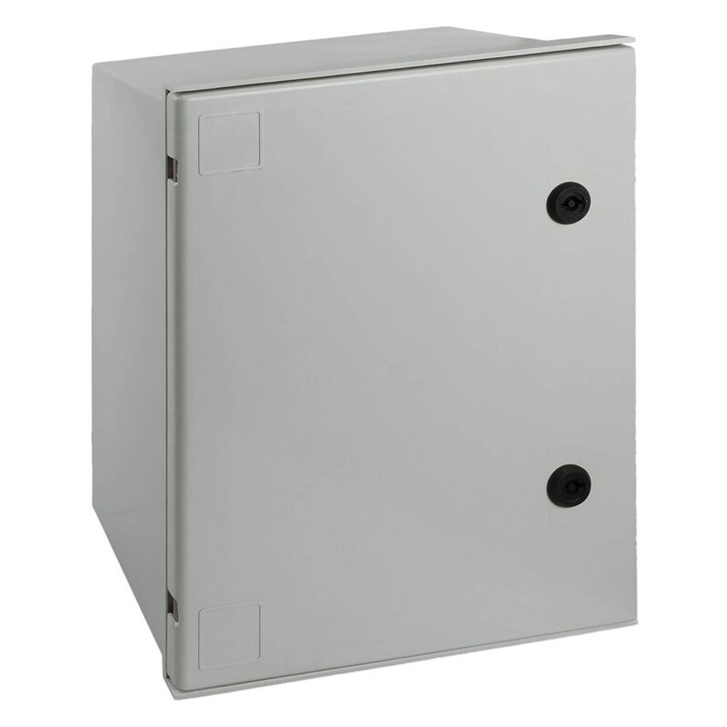 50108495 WISKA POLIBOX 2 Polyester 400H x 300W x 200mmD Wall Mounting Enclosure with Single Plain Grey Door IP66 RAL7035