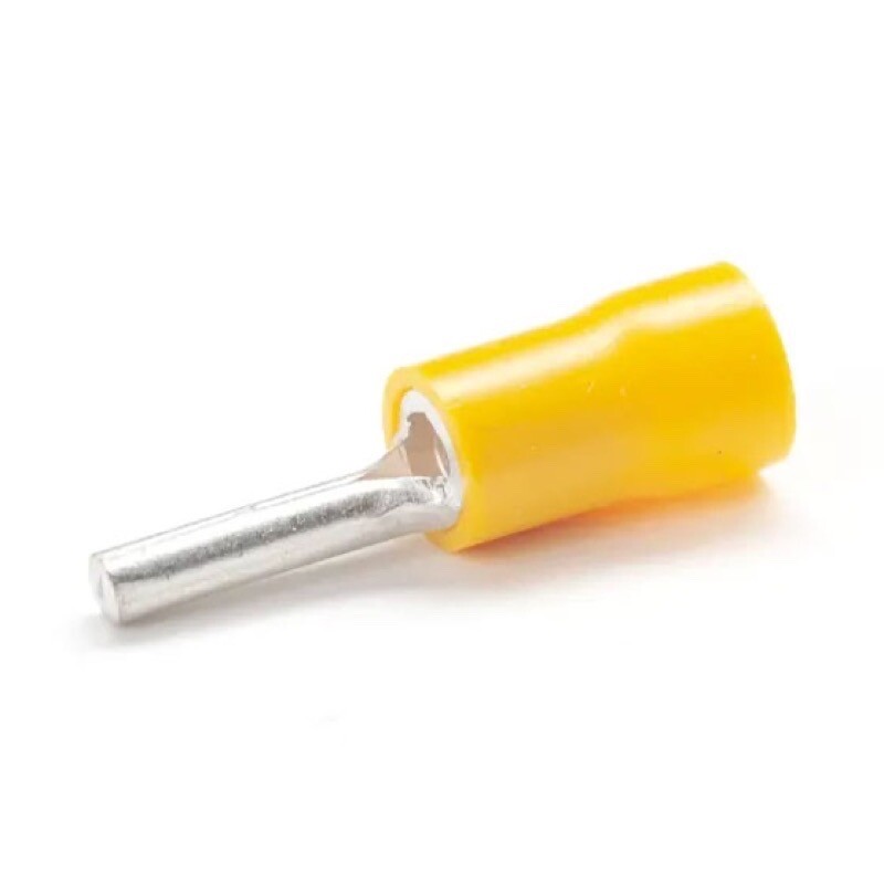 YP14 Partex YP Yellow Pin Terminal 14mm Pin Pack of 100