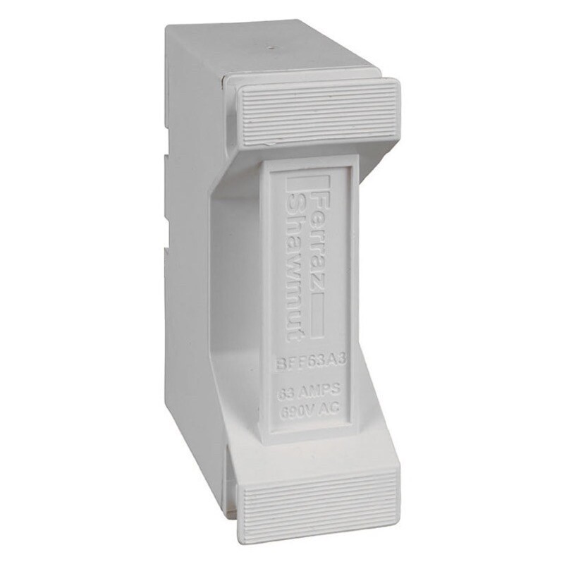 BFF63F2W Mersen BS Fuse Holder F2 BFF (front-front) 63A 550V AC White W239127