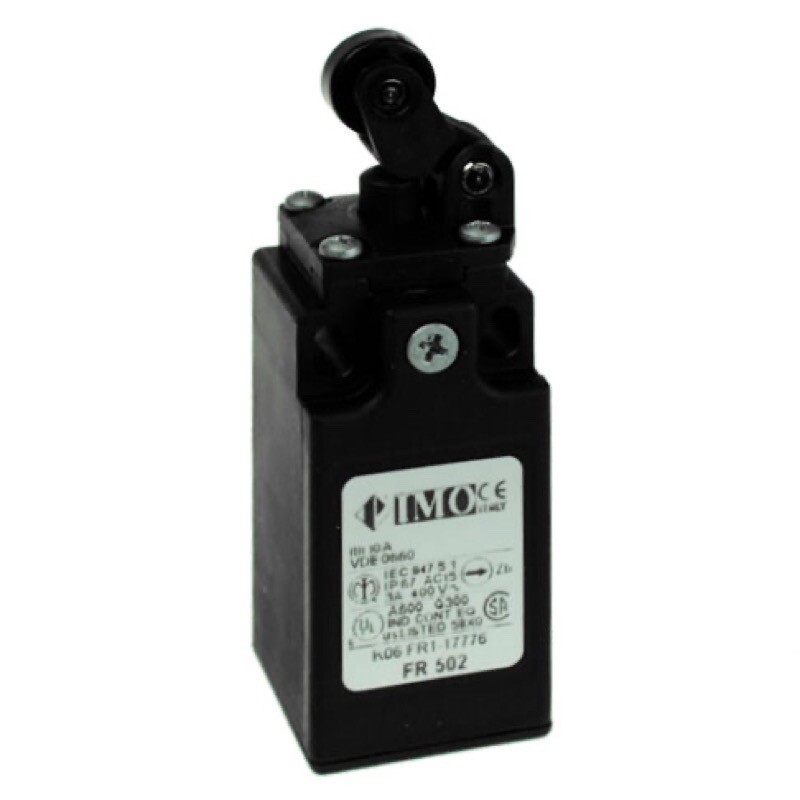 LRC7A02 IMO LR Limit Switch Standard One Way Roller Top Actuation NO+NC Slow Action BBM Plastic Body 1x PG13.5 Entry