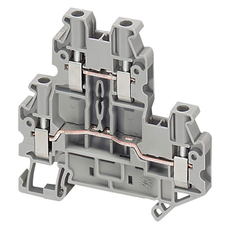 NSYTRV24D Schneider Linergy TR Screw Terminal Double Level 4 Points 2.5mm2 Grey