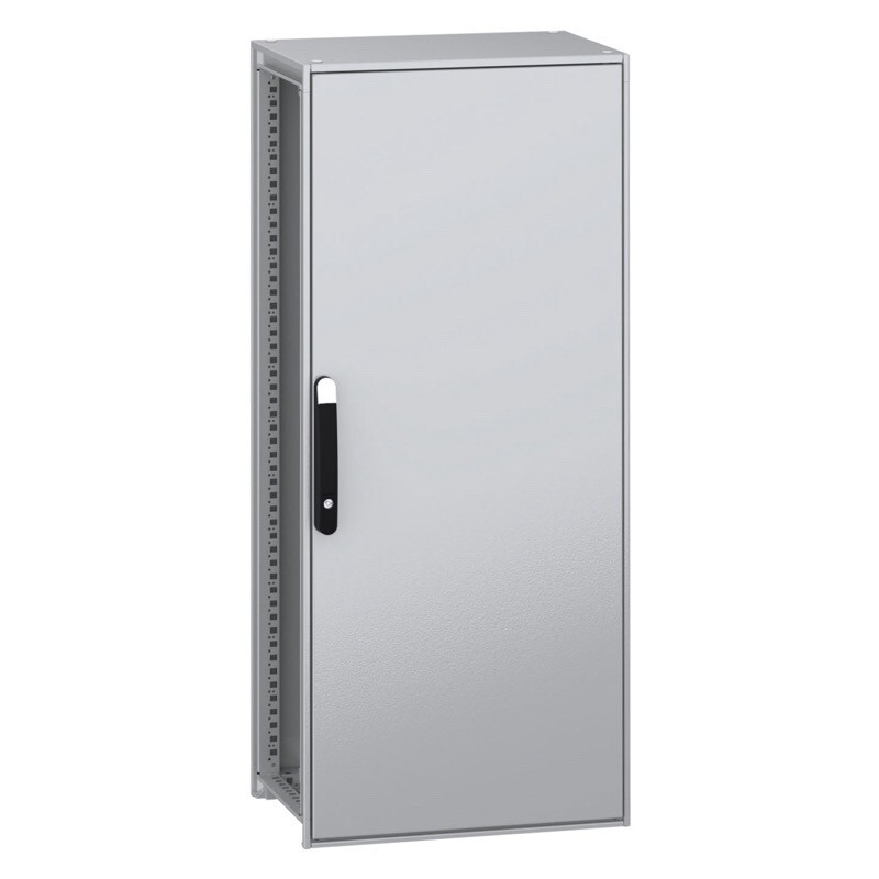 NSYSFN14640P Schneider PanelSeT SFN Mild Steel 1400H x 600W x 400mmD Floor Standing Enclosure Single Door IP55 with Mounting Plate