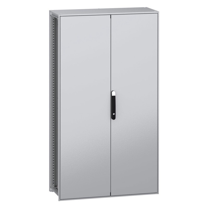 NSYSFN1810402DP Schneider PanelSeT SFN Mild Steel 1800H x 1000W x 400mmD Floor Standing Enclosure Double Door IP55 with Mounting Plate