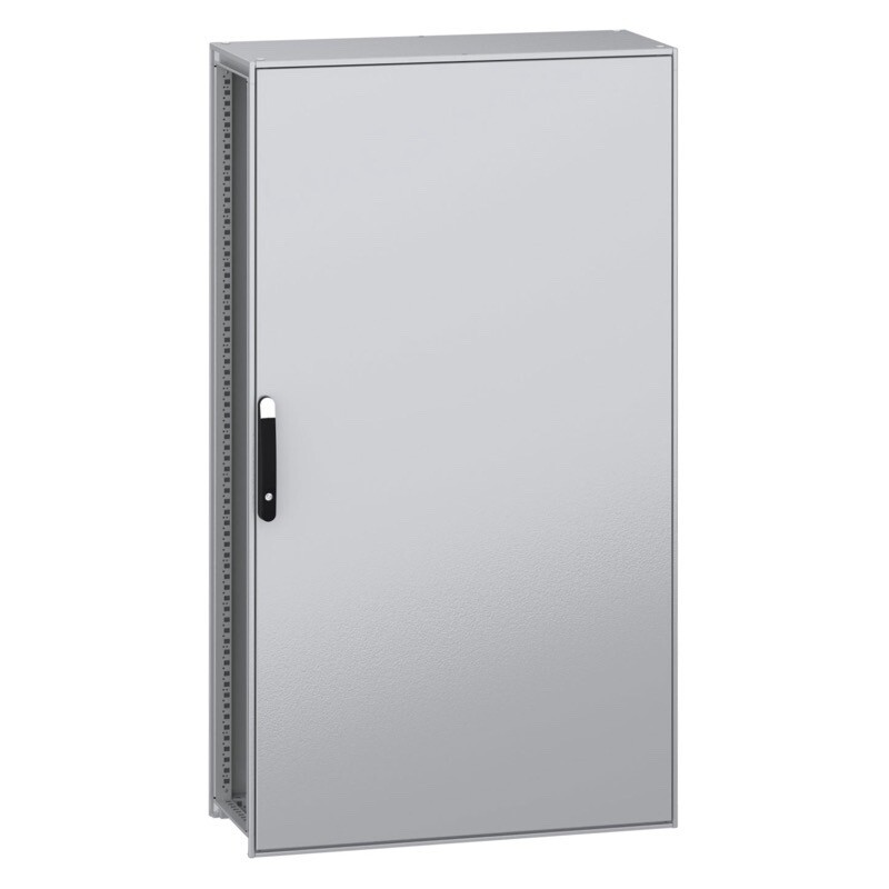 NSYSFN181040P Schneider PanelSeT SFN Mild Steel 1800H x 1000W x 400mmD Floor Standing Enclosure Single Door IP55 with Mounting Plate
