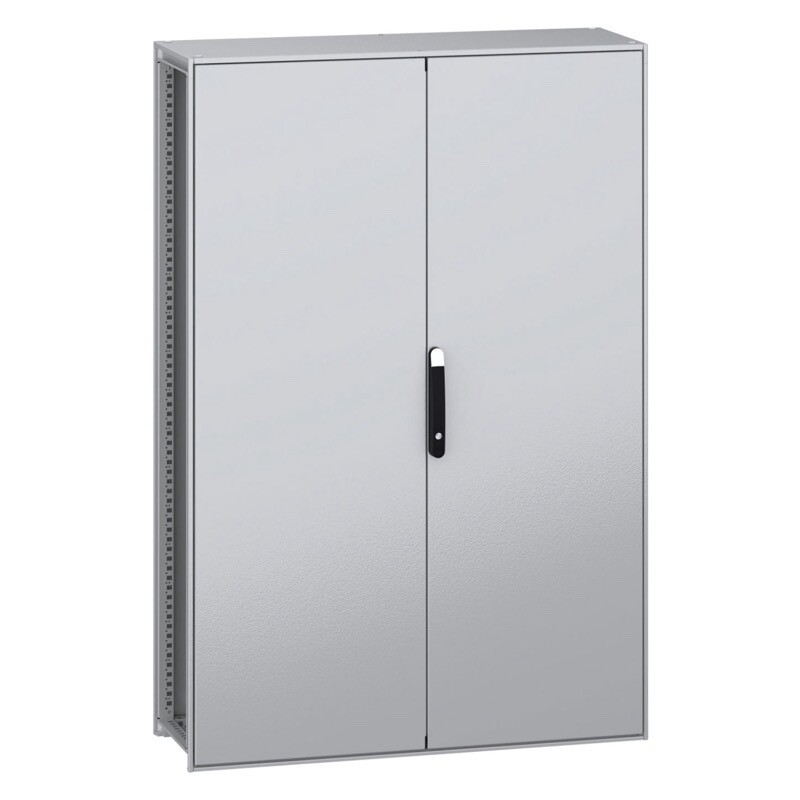 NSYSFN1812602DP Schneider PanelSeT SFN Mild Steel 1800H x 1200W x 600mmD Floor Standing Enclosure Double Door IP55 with Mounting Plate