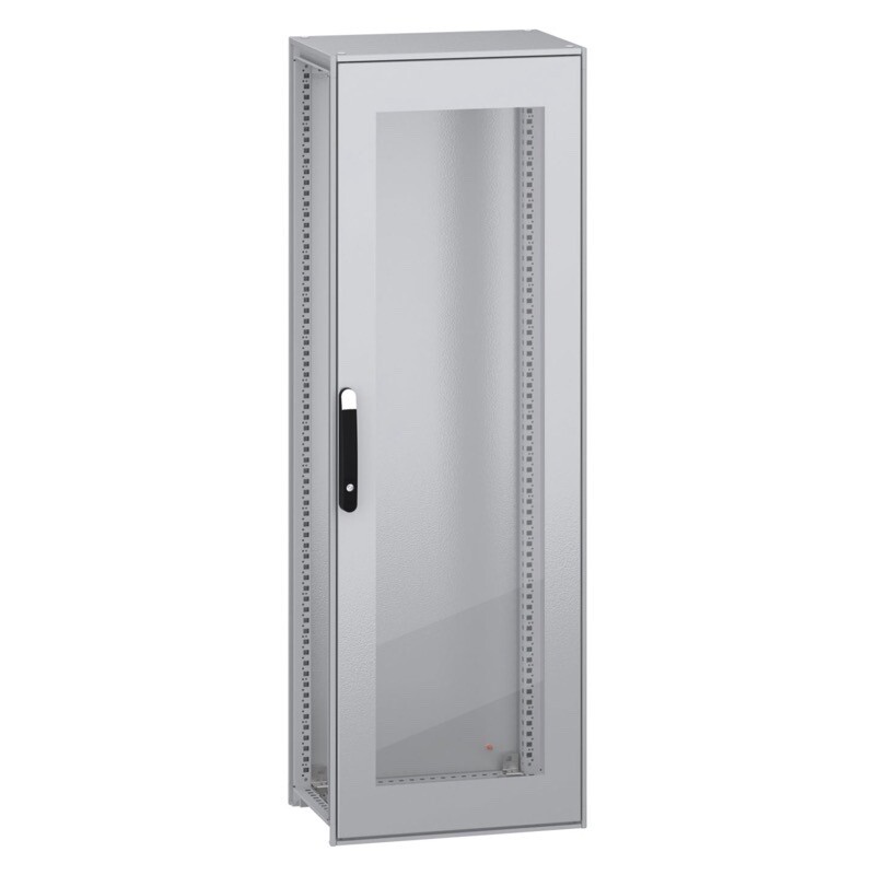 NSYSFN18680T Schneider PanelSeT SFN Mild Steel 1800H x 600W x 800mmD Floor Standing Enclosure Single Glazed Door IP55