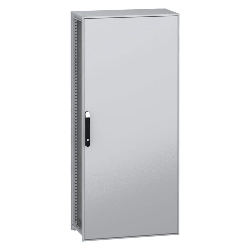 NSYSFN18840P Schneider PanelSeT SFN Mild Steel 1800H x 800W x 400mmD Floor Standing Enclosure Single Door IP55 with Mounting Plate