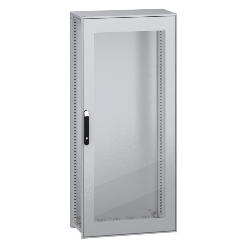 NSYSFN18840T Schneider PanelSeT SFN Mild Steel 1800H x 800W x 400mmD Floor Standing Enclosure Single Glazed Door IP55