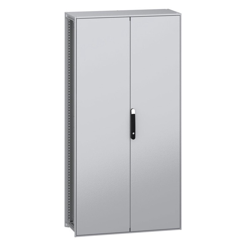 NSYSFN2010402DP Schneider PanelSeT SFN Mild Steel 2000H x 1000W x 400mmD Floor Standing Enclosure Double Door IP55 with Mounting Plate