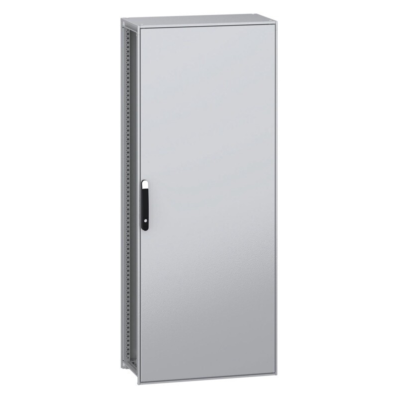 NSYSFN20860P Schneider PanelSeT SFN Mild Steel 2000H x 800W x 600mmD Floor Standing Enclosure Single Door IP55 with Mounting Plate