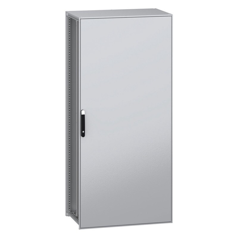 NSYSFN221060P Schneider PanelSeT SFN Mild Steel 2200H x 1000W x 600mmD Floor Standing Enclosure Single Door IP55 with Mounting Plate