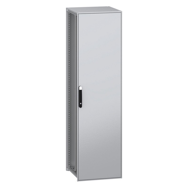 NSYSFN22660P Schneider PanelSeT SFN Mild Steel 2200H x 600W x 600mmD Floor Standing Enclosure Single Door IP55 with Mounting Plate