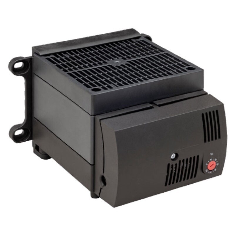 13060.0-00 STEGO CS 130 1200W Enclosure Fan Heater with Thermostat: 0 - 60 Deg C 230V DIN Rail or Screw Fixing